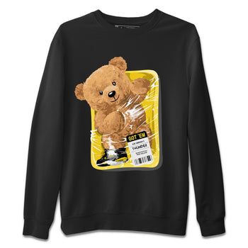 Air Jordan 4 Thunder Sneaker Match Tees Packaged Bear Sneaker Tees Air Jordan 4 Retro Thunder Sneaker Release Tees Unisex Shirts Black 2
