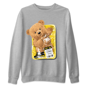 Air Jordan 4 Thunder Sneaker Match Tees Packaged Bear Sneaker Tees Air Jordan 4 Retro Thunder Sneaker Release Tees Unisex Shirts Heather Grey 2