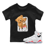 Air Jordan 7 White Infrared Sneaker Match Tees Packaged Bear Sneaker Tees AJ7 White Infrared SNRT Sneaker Release Tees Kids, Youth, Baby Clothing Black 1