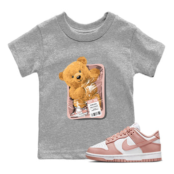 Dunks Low Rose Whisper shirt to match jordans Packaged Bear sneaker tees Dunk Rose Whisper SNRT Sneaker Release Tees Baby Toddler Heather Grey 1 T-Shirt