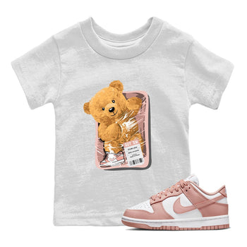 Dunks Low Rose Whisper shirt to match jordans Packaged Bear sneaker tees Dunk Rose Whisper SNRT Sneaker Release Tees Baby Toddler White 1 T-Shirt