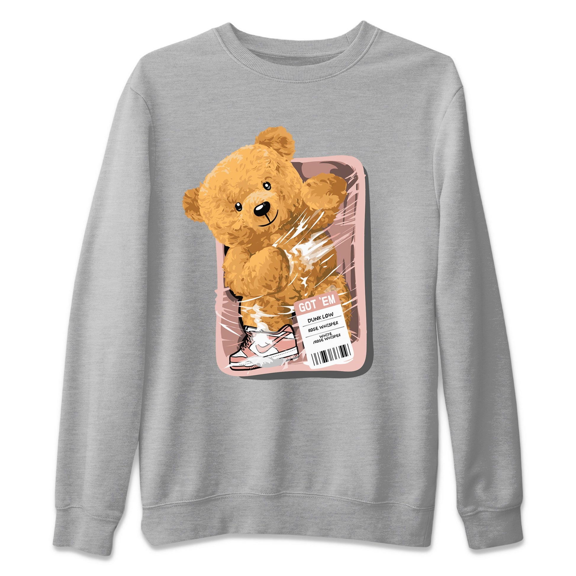 Dunks Low Rose Whisper shirt to match jordans Packaged Bear sneaker tees Dunk Rose Whisper SNRT Sneaker Release Tees Unisex Heather Grey 2 T-Shirt
