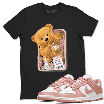 Dunks Low Rose Whisper shirt to match jordans Packaged Bear sneaker tees Dunk Rose Whisper SNRT Sneaker Release Tees Unisex Black 1 T-Shirt