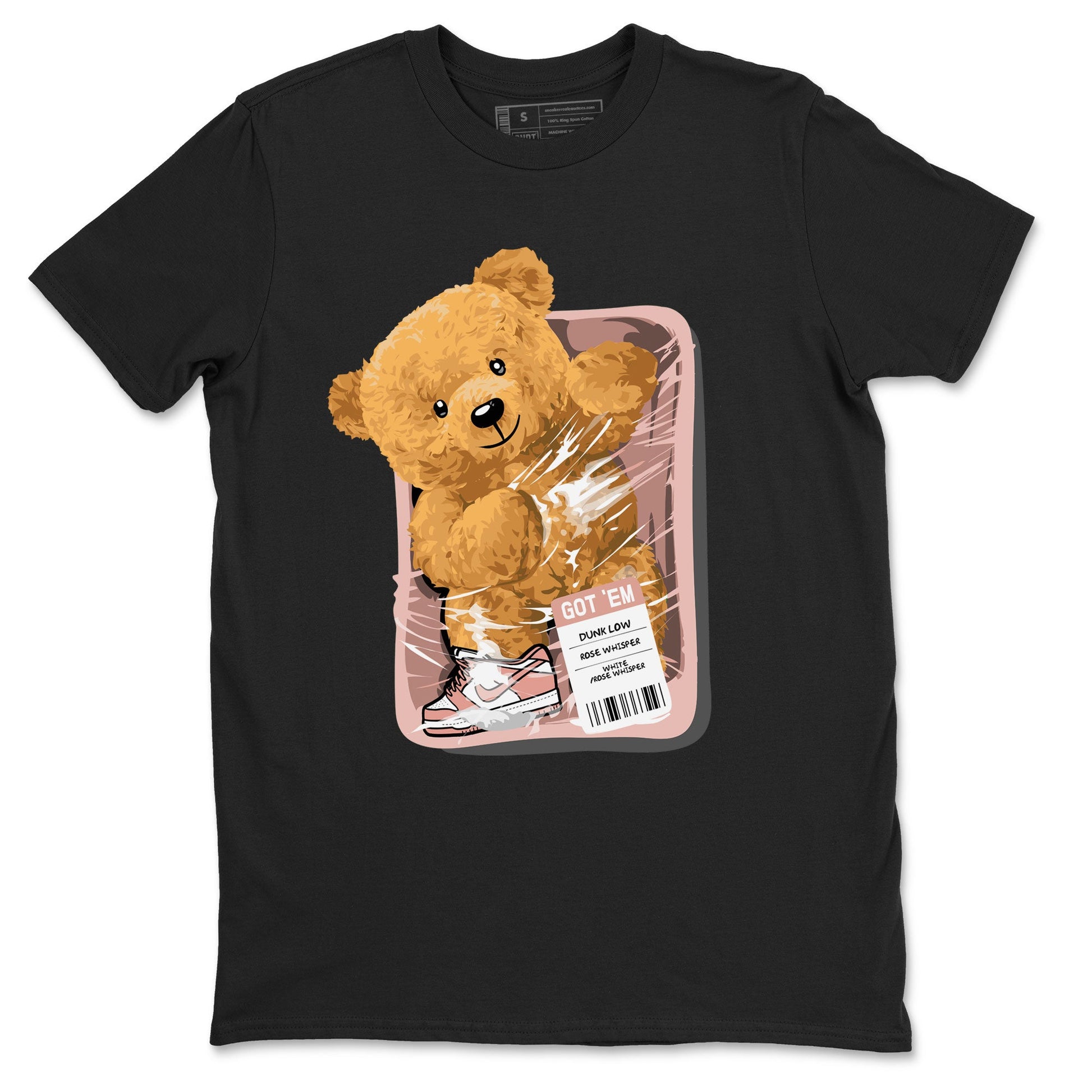 Dunks Low Rose Whisper shirt to match jordans Packaged Bear sneaker tees Dunk Rose Whisper SNRT Sneaker Release Tees Unisex Black 2 T-Shirt