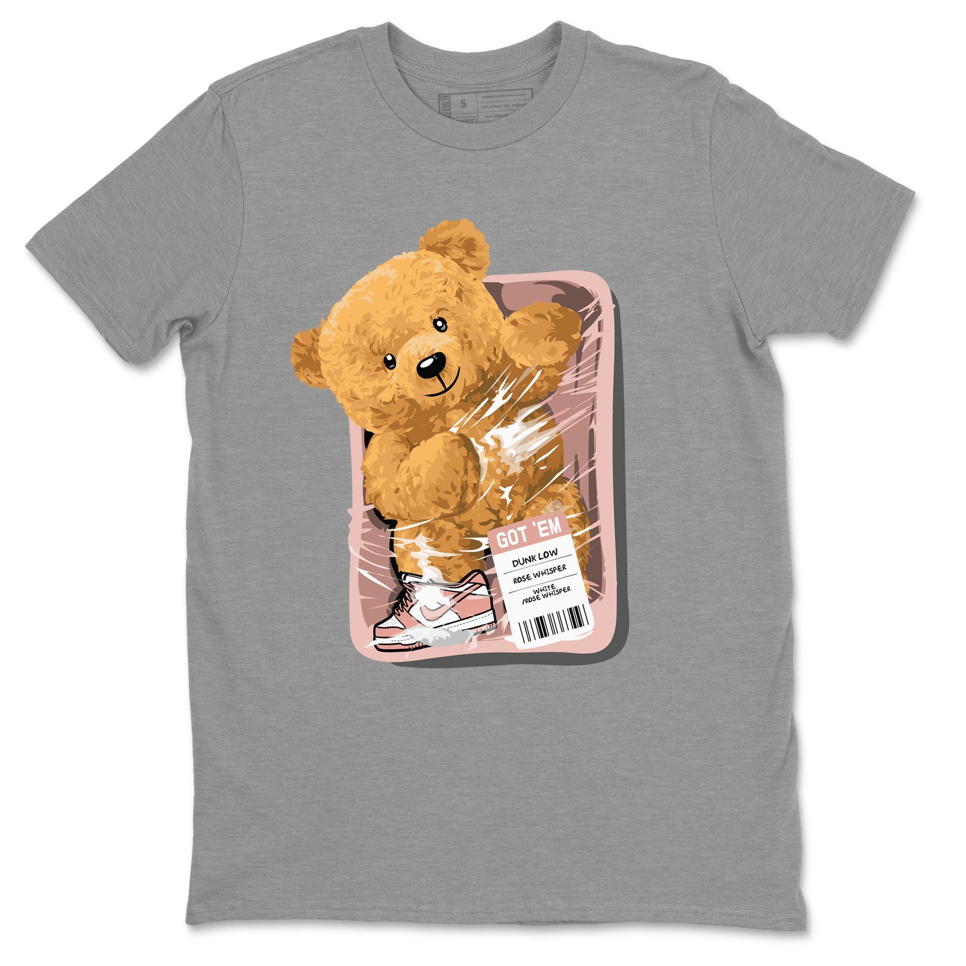 Dunks Low Rose Whisper shirt to match jordans Packaged Bear sneaker tees Dunk Rose Whisper SNRT Sneaker Release Tees Unisex Heather Grey 2 T-Shirt