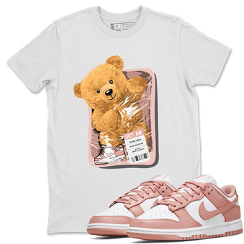 Dunks Low Rose Whisper shirt to match jordans Packaged Bear sneaker tees Dunk Rose Whisper SNRT Sneaker Release Tees Unisex White 1 T-Shirt