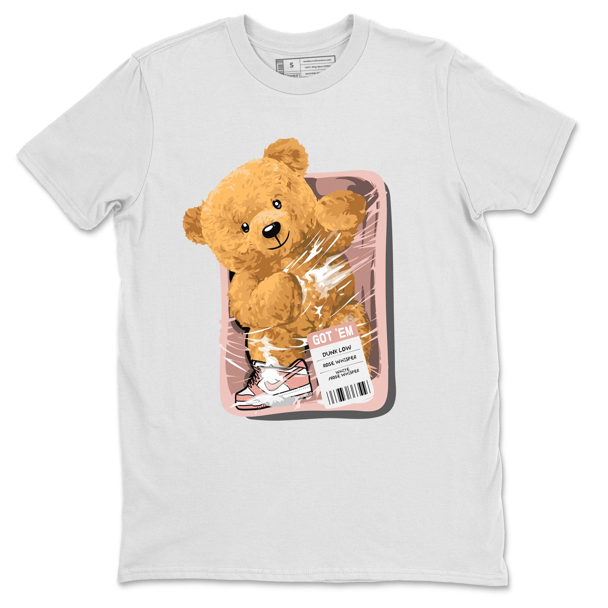 Dunks Low Rose Whisper shirt to match jordans Packaged Bear sneaker tees Dunk Rose Whisper SNRT Sneaker Release Tees Unisex White 2 T-Shirt