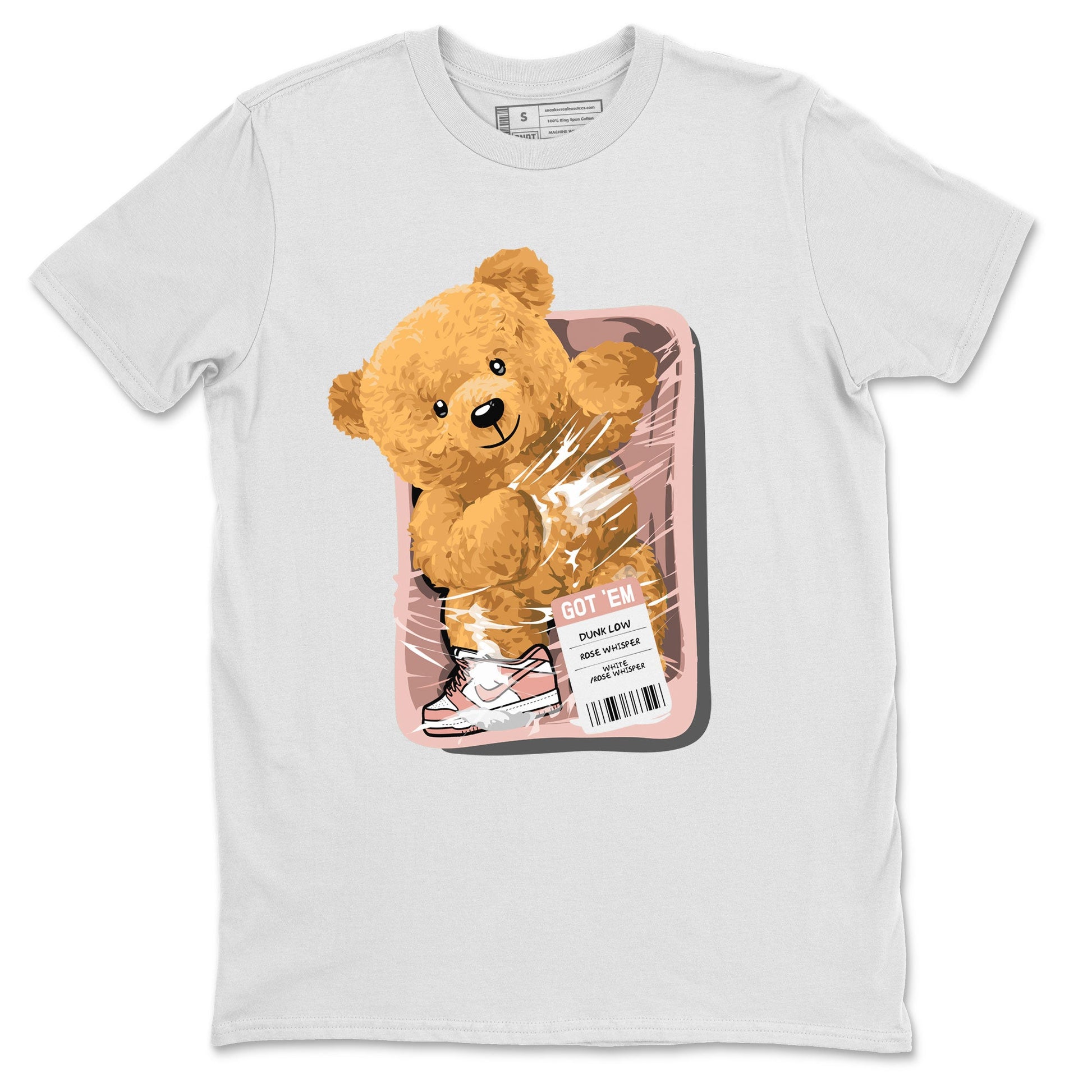 Dunks Low Rose Whisper shirt to match jordans Packaged Bear sneaker tees Dunk Rose Whisper SNRT Sneaker Release Tees Unisex White 2 T-Shirt