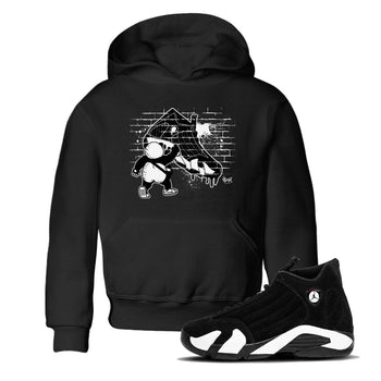 14s Panda shirt to match jordans Panda Artist sneaker tees Air Jordan 14 Panda SNRT sneaker release tees baby toddler Black 1 cotton Shirt