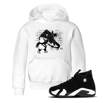 14s Panda shirt to match jordans Panda Artist sneaker tees Air Jordan 14 Panda SNRT sneaker release tees baby toddler White 1 cotton Shirt