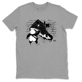 14s Panda shirt to match jordans Panda Artist sneaker tees Air Jordan 14 Panda SNRT Sneaker Release Tees unisex cotton Heather Grey 2 crew neck shirt