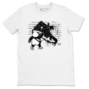 14s Panda shirt to match jordans Panda Artist sneaker tees Air Jordan 14 Panda SNRT Sneaker Release Tees unisex cotton White 2 crew neck shirt