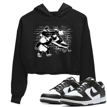 Dunk Panda shirt to match jordans Panda Artist sneaker tees Dunk Low Panda Black White SNRT Sneaker Release Tees Black 1 crop length shirt
