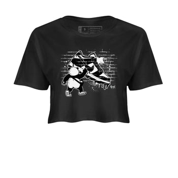 Dunk Panda shirt to match jordans Panda Artist sneaker tees Dunk Low Panda Black White SNRT Sneaker Release Tees Black 2 crop length shirt