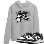 Dunk Panda shirt to match jordans Panda Artist sneaker tees Dunk Low Panda Black White SNRT Sneaker Release Tees unisex cotton Heather Grey 1 crew neck shirt