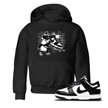 Dunk Panda shirt to match jordans Panda Artist sneaker tees Dunk Low Panda Black White SNRT Sneaker Release tees baby toddler Black 1 cotton Shirt