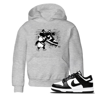 Dunk Panda shirt to match jordans Panda Artist sneaker tees Dunk Low Panda Black White SNRT Sneaker Release tees baby toddler Heather Grey 1 cotton Shirt