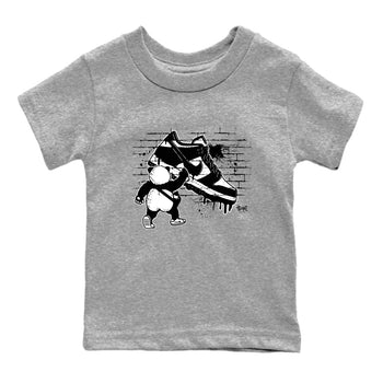 Dunk Panda shirt to match jordans Panda Artist sneaker tees Dunk Low Panda Black White SNRT Sneaker Release tees baby toddler Heather Grey 2 cotton Shirt