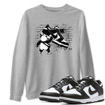 Dunk Panda shirt to match jordans Panda Artist sneaker tees Dunk Low Panda Black White SNRT Sneaker Release Tees unisex cotton Heather Grey 1 crew neck shirt