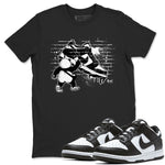 Dunk Panda shirt to match jordans Panda Artist sneaker tees Dunk Low Panda Black White SNRT Sneaker Release Tees unisex cotton Black 1 crew neck shirt