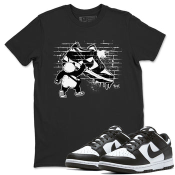 Dunk Panda shirt to match jordans Panda Artist sneaker tees Dunk Low Panda Black White SNRT Sneaker Release Tees unisex cotton Black 1 crew neck shirt