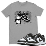 Dunk Panda shirt to match jordans Panda Artist sneaker tees Dunk Low Panda Black White SNRT Sneaker Release Tees unisex cotton Heather Grey 1 crew neck shirt