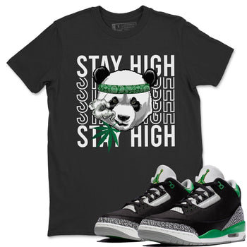 Jordan 3 Pine Green Sneaker Match Tees Panda Stay High Sneaker Tees Jordan 3 Pine Green Sneaker Release Tees Unisex Shirts