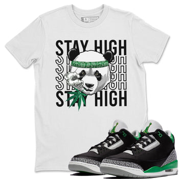 Jordan 3 Pine Green Sneaker Match Tees Panda Stay High Sneaker Tees Jordan 3 Pine Green Sneaker Release Tees Unisex Shirts