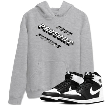 1s Black White shirt to match jordans Past Present Future sneaker tees Air Jordan 1 Black White SNRT Sneaker Release Tees unisex cotton Heather Grey 1 crew neck shirt