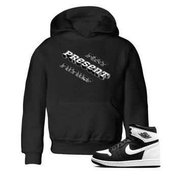 1s Black White shirt to match jordans Past Present Future sneaker tees Air Jordan 1 Black White SNRT sneaker release tees baby toddler Black 1 cotton Shirt