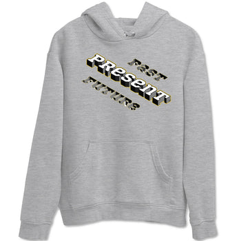 1s Yellow Ochre shirt to match jordans Past Present Future sneaker tees Air Jordan 1 High OG Yellow Ochre SNRT Sneaker Release Tees unisex cotton Heather Grey 2 crew neck shirt