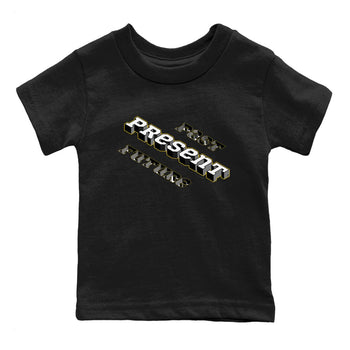 1s Yellow Ochre shirt to match jordans Past Present Future sneaker tees Air Jordan 1 High OG Yellow Ochre SNRT sneaker release tees baby toddler Black 2 cotton Shirt