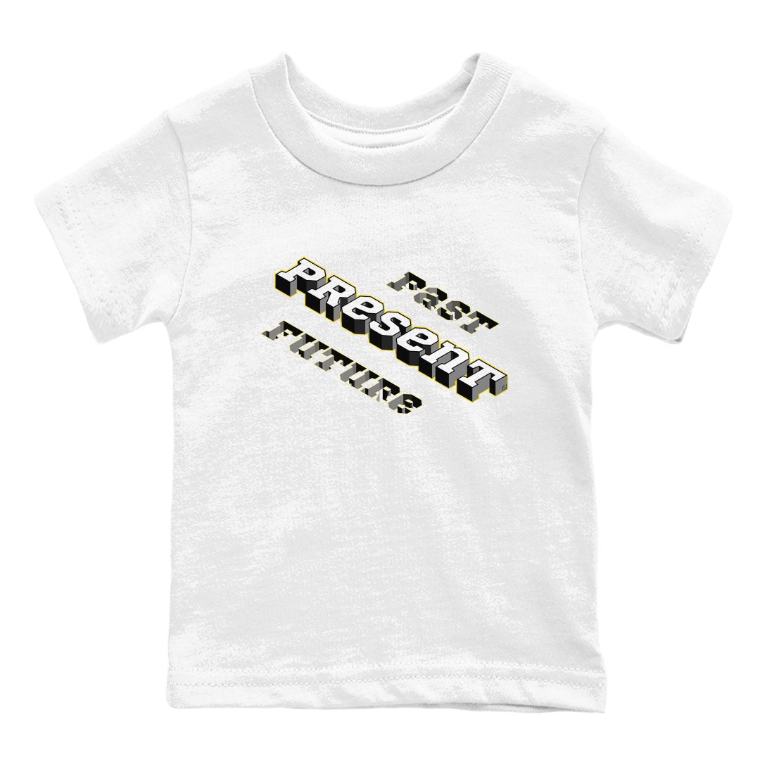 1s Yellow Ochre shirt to match jordans Past Present Future sneaker tees Air Jordan 1 High OG Yellow Ochre SNRT sneaker release tees baby toddler White 2 cotton Shirt