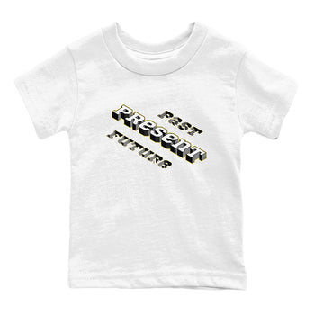 1s Yellow Ochre shirt to match jordans Past Present Future sneaker tees Air Jordan 1 High OG Yellow Ochre SNRT sneaker release tees baby toddler White 2 cotton Shirt