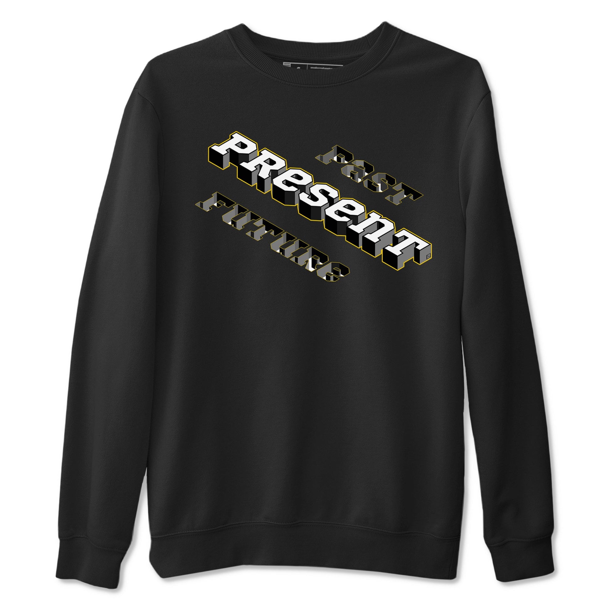 1s Yellow Ochre shirt to match jordans Past Present Future sneaker tees Air Jordan 1 High OG Yellow Ochre SNRT Sneaker Release Tees unisex cotton Black 2 crew neck shirt