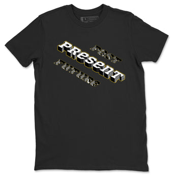 1s Yellow Ochre shirt to match jordans Past Present Future sneaker tees Air Jordan 1 High OG Yellow Ochre SNRT Sneaker Release Tees unisex cotton Black 2 crew neck shirt