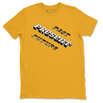 1s Yellow Ochre shirt to match jordans Past Present Future sneaker tees Air Jordan 1 High OG Yellow Ochre SNRT Sneaker Release Tees unisex cotton Gold 2 crew neck shirt