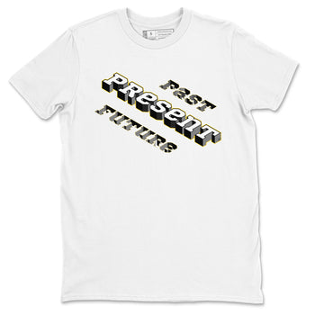 1s Yellow Ochre shirt to match jordans Past Present Future sneaker tees Air Jordan 1 High OG Yellow Ochre SNRT Sneaker Release Tees unisex cotton White 2 crew neck shirt