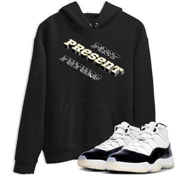 11s Gratitude shirt to match jordans Past Present Future sneaker match tee AJ11 Gratitude SNRT Sneaker Tees unisex cotton Black 1 crew neck shirt