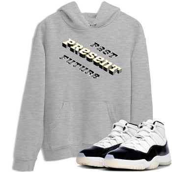 11s Gratitude shirt to match jordans Past Present Future sneaker match tee AJ11 Gratitude SNRT Sneaker Tees unisex cotton Heather Grey 1 crew neck shirt
