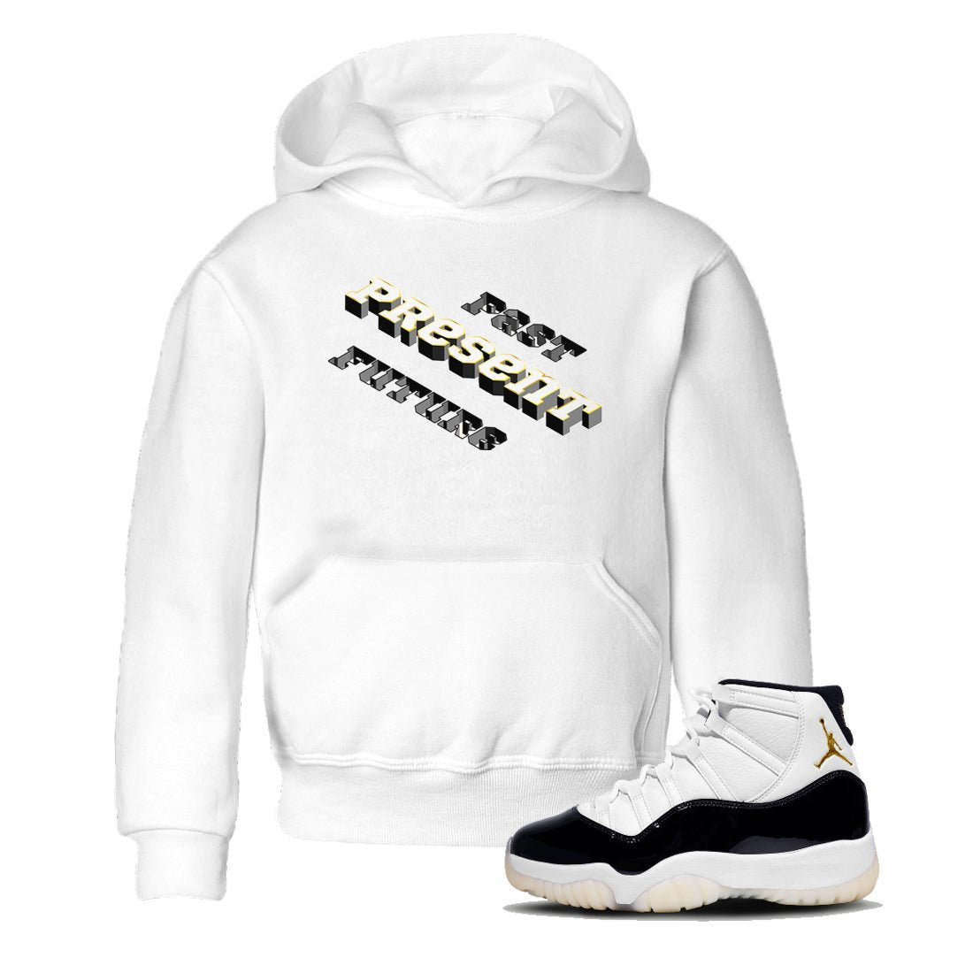 11s Gratitude shirt to match jordans Past Present Future sneaker match tee Air Jordan 11 Gratitude SNRT Sneaker Tees baby toddler White 1 cotton Shirt