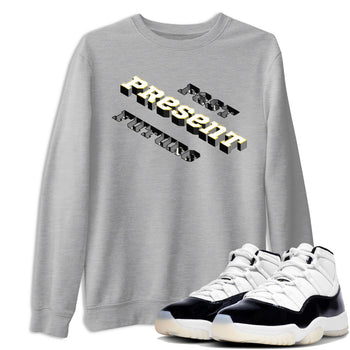 11s Gratitude shirt to match jordans Past Present Future sneaker match tee AJ11 Gratitude SNRT Sneaker Tees unisex cotton Heather Grey 1 crew neck shirt