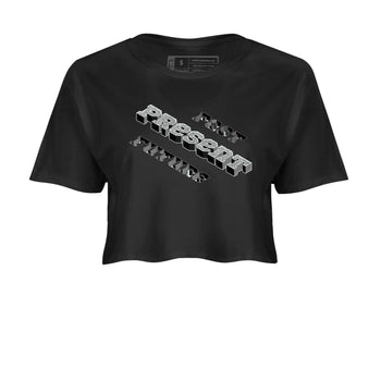 3s Green Glow shirt to match jordans Past Present Future sneaker tees Air Jordan 3 Green Glow SNRT Sneaker Release Tees Black 2 crop length shirt