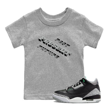3s Green Glow shirt to match jordans Past Present Future sneaker tees Air Jordan 3 Green Glow SNRT sneaker release tees baby toddler Heather Grey 1 cotton Shirt