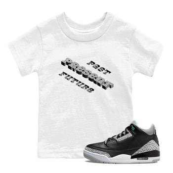 3s Green Glow shirt to match jordans Past Present Future sneaker tees Air Jordan 3 Green Glow SNRT sneaker release tees baby toddler White 1 cotton Shirt