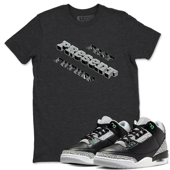 3s Green Glow shirt to match jordans Past Present Future sneaker tees Air Jordan 3 Green Glow SNRT Sneaker Release Tees unisex cotton Charcoal Heather 1 crew neck shirt