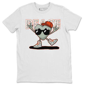 Jordan 1 Seafoam Sneaker Match Tees Peace Heart Sneaker Tees Jordan 1 Seafoam Sneaker Release Tees Unisex Shirts