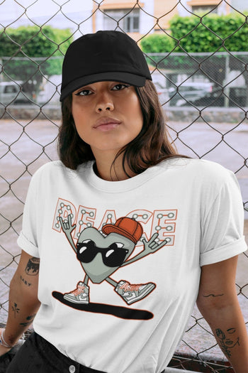 Jordan 1 Seafoam Sneaker Match Tees Peace Heart Sneaker Tees Jordan 1 Seafoam Sneaker Release Tees Unisex Shirts