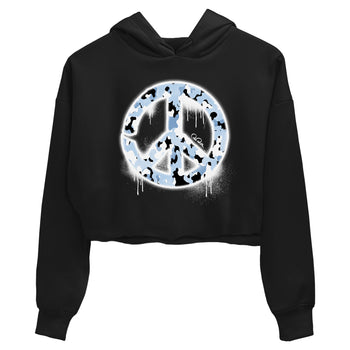 Air Jordan 13 Blue Grey shirt to match jordans Peace Sign sneaker tees AJ13 Blue Grey SNRT Sneaker Release Tees Black 2 crop length shirt