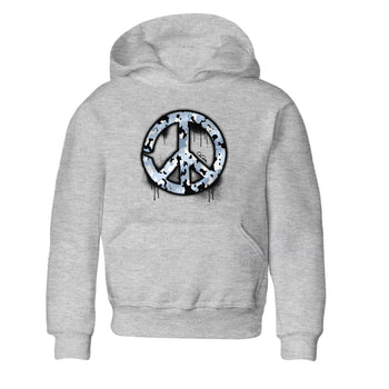 Air Jordan 13 Blue Grey shirt to match jordans Peace Sign sneaker tees AJ13 Blue Grey SNRT sneaker release tees baby toddler Heather Grey 2 cotton Shirt